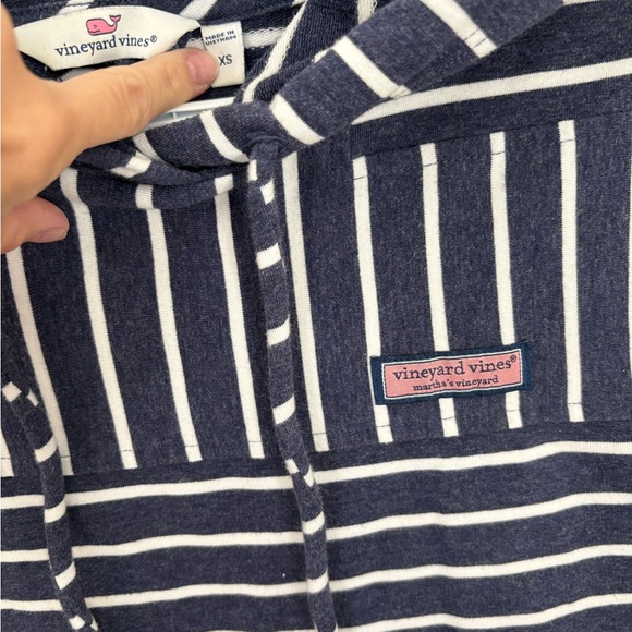 Vineyard Vines Striped Navy and White Hoodie - Picture 3 of 4